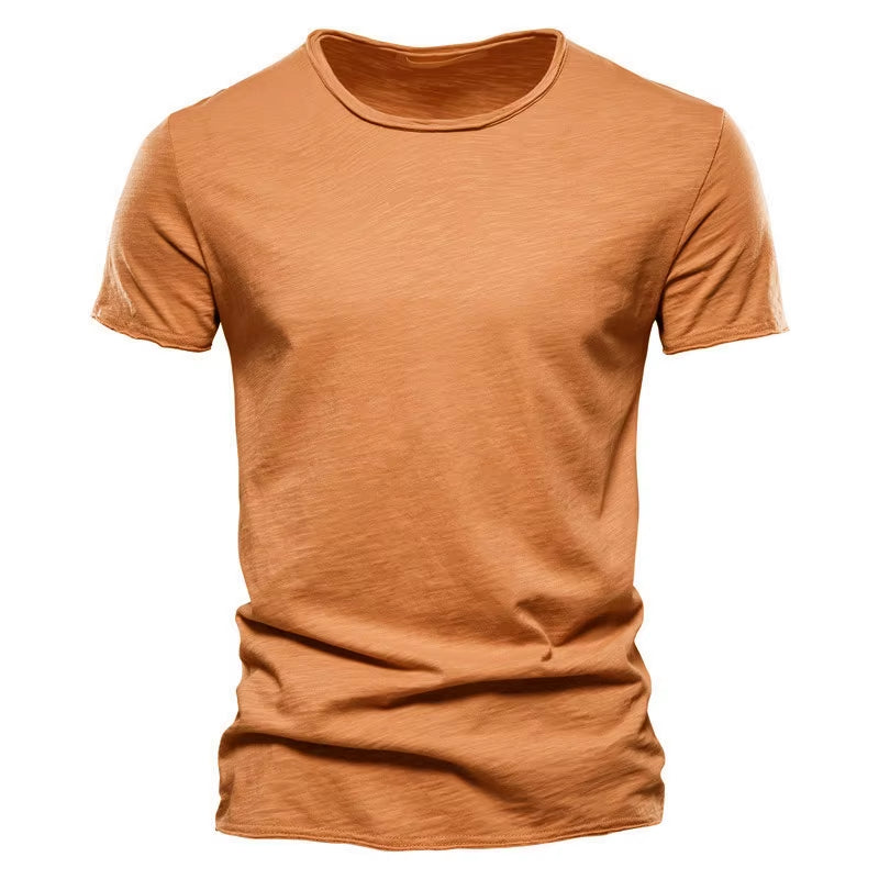 100% Cotton Men T-Shirt Casual Soft Fitness Summer Thin T-Shirts Men'S Home Clothes O-Neck Short Sleeve Soild T Shirt for Men