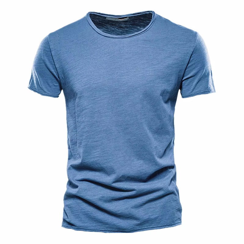 100% Cotton Men T-Shirt Casual Soft Fitness Summer Thin T-Shirts Men'S Home Clothes O-Neck Short Sleeve Soild T Shirt for Men