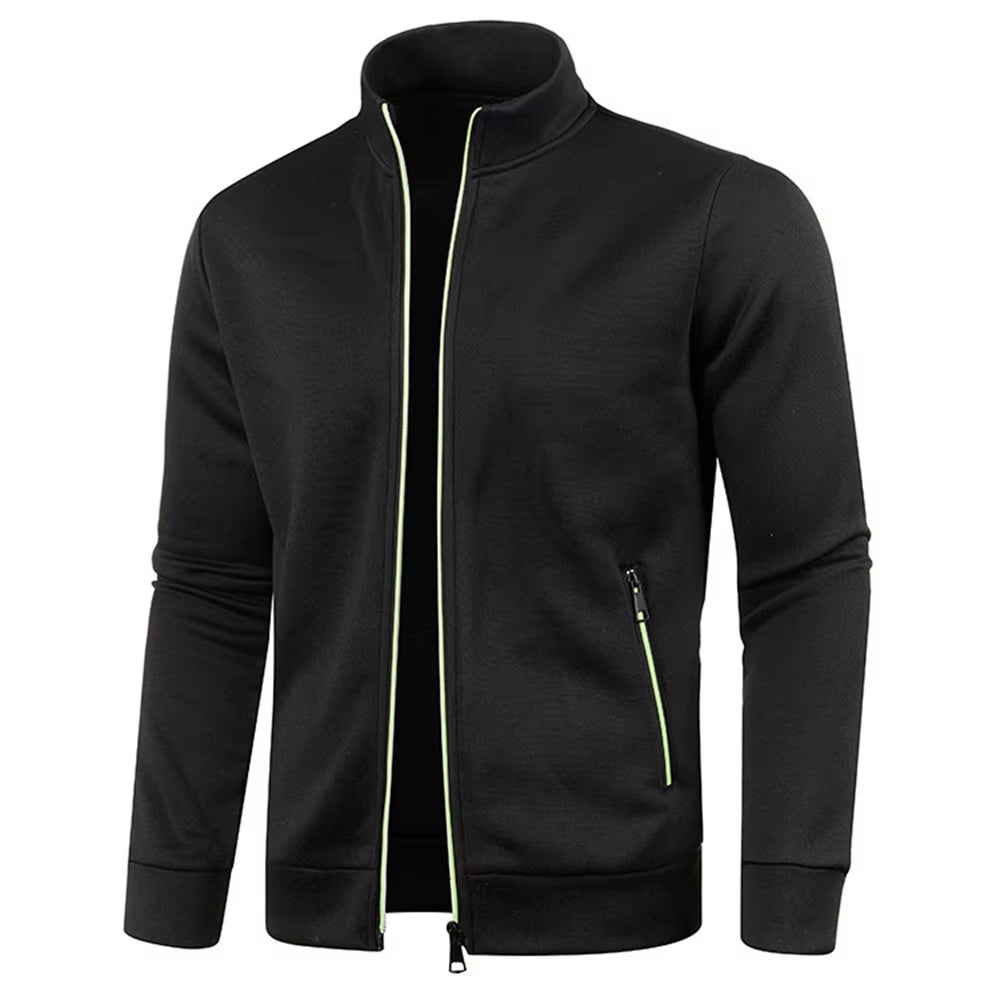Men Zipper Jackets Standing Collar Sweatshirt Outdoor Streetwear Casual Coat Long Sleeve Coats Men'S Clothing M-4XL
