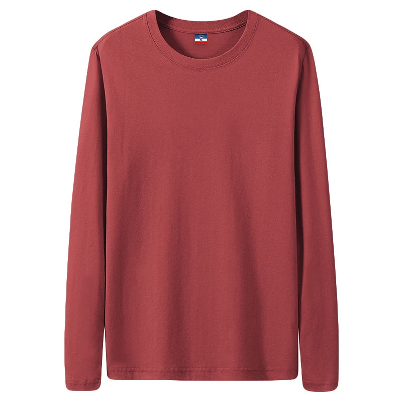 Stylish & Comfortable Men's Cotton Long Sleeve T-Shirts - Perfect for Autumn & Winter, Available in Plus Sizes M-5XL