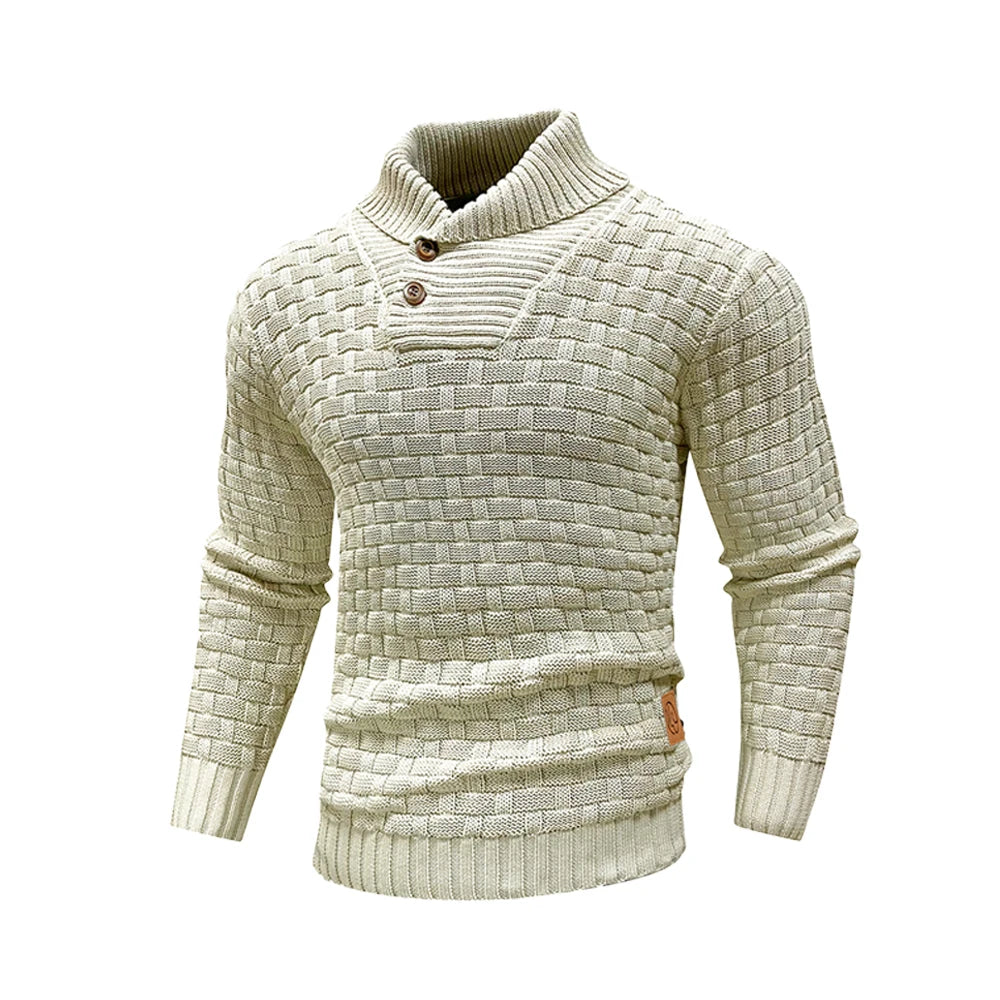 Elevate Your Style with Our Men's Winter Knitted Crew Neck Sweater - Soft, Warm, and Perfect for Every Occasion