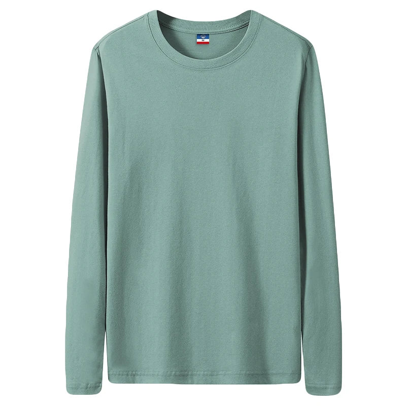 Stylish & Comfortable Men's Cotton Long Sleeve T-Shirts - Perfect for Autumn & Winter, Available in Plus Sizes M-5XL