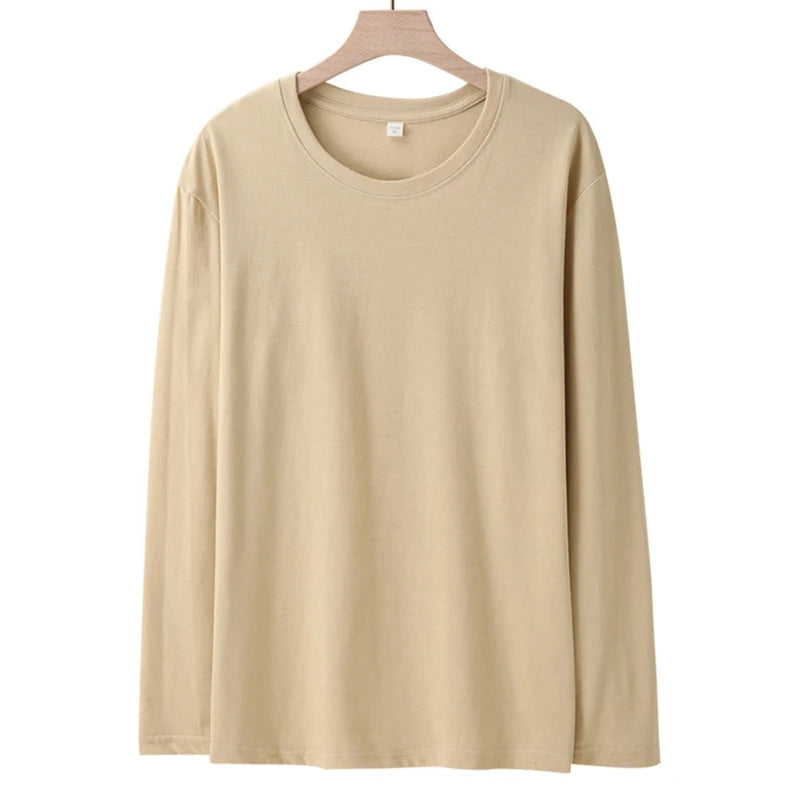 Stylish & Comfortable Men's Cotton Long Sleeve T-Shirts - Perfect for Autumn & Winter, Available in Plus Sizes M-5XL